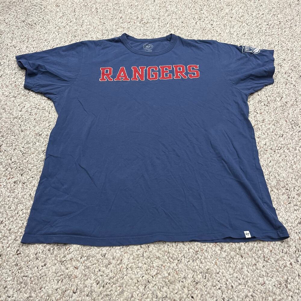 47 Brand New York Rangers Short Sleeve Tee XL Mens Hockey NHL Casual Cotton
